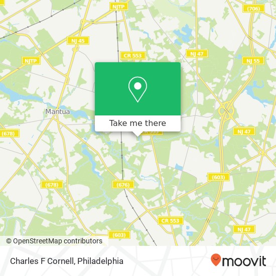 Charles F Cornell map
