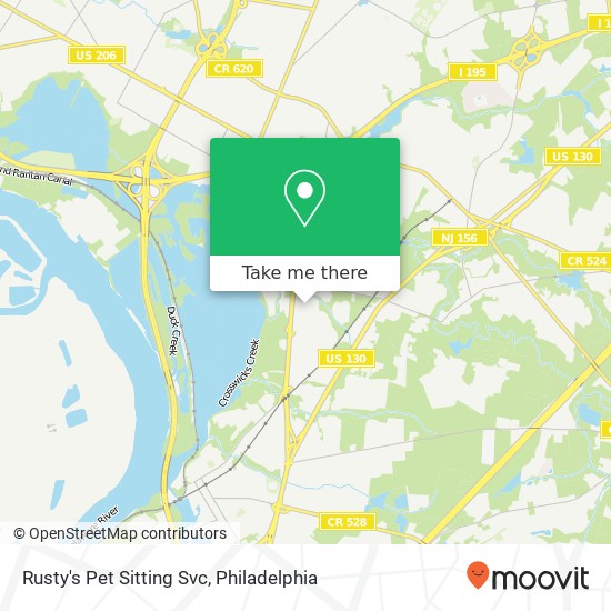 Mapa de Rusty's Pet Sitting Svc