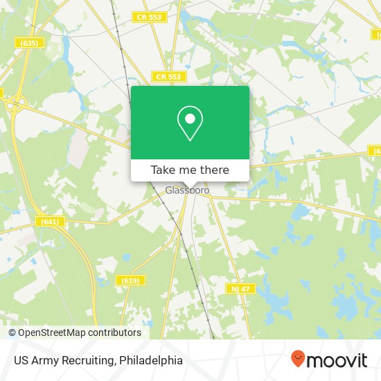 Mapa de US Army Recruiting