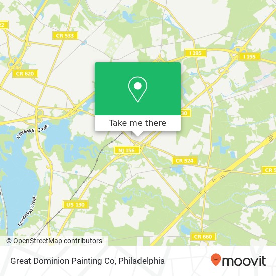 Mapa de Great Dominion Painting Co