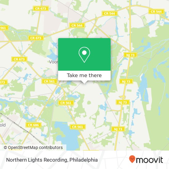 Mapa de Northern Lights Recording