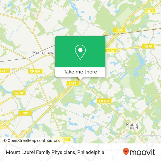 Mount Laurel Family Physicians map