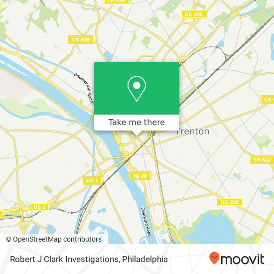Robert J Clark Investigations map