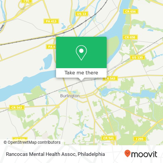 Rancocas Mental Health Assoc map