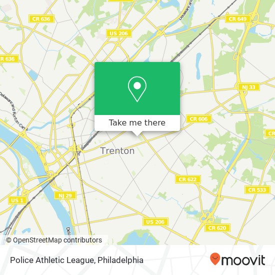 Police Athletic League map