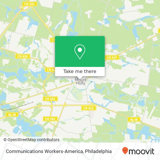 Mapa de Communications Workers-America