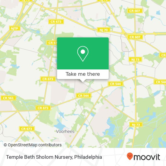 Mapa de Temple Beth Sholom Nursery