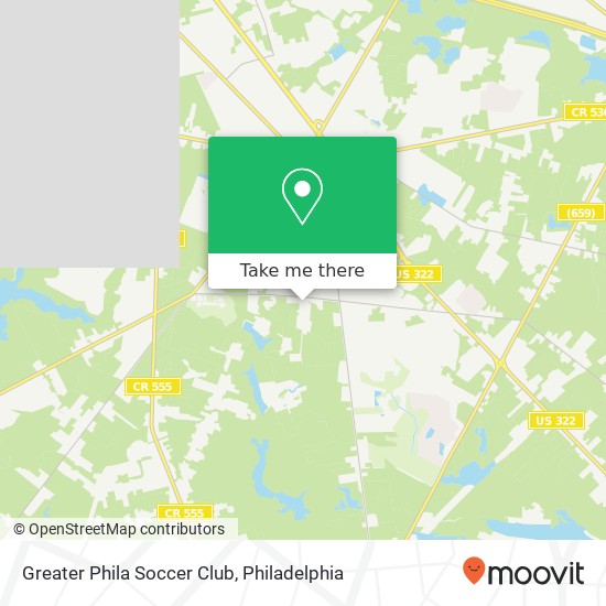 Greater Phila Soccer Club map