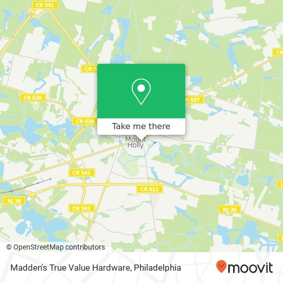 Madden's True Value Hardware map