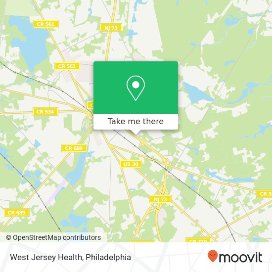 West Jersey Health map