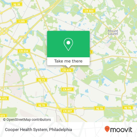 Mapa de Cooper Health System