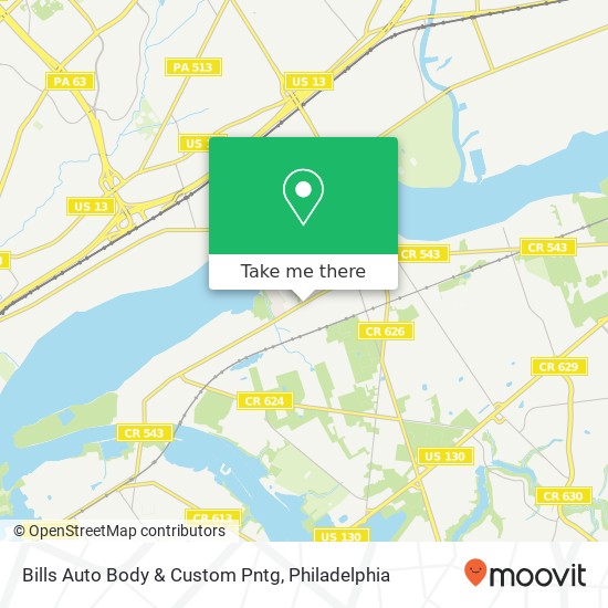 Bills Auto Body & Custom Pntg map