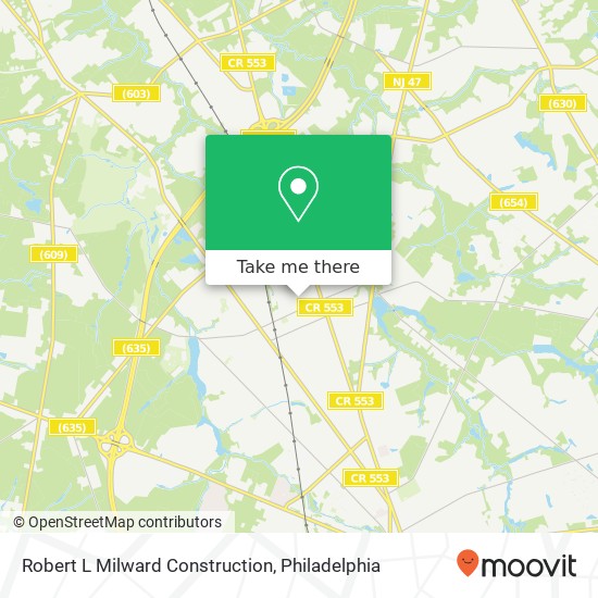Mapa de Robert L Milward Construction