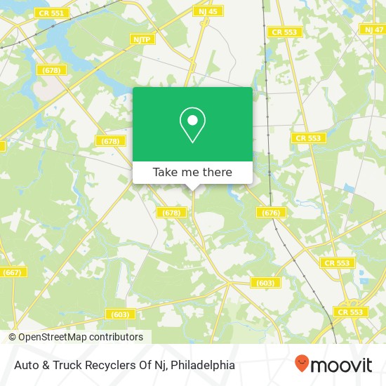 Auto & Truck Recyclers Of Nj map