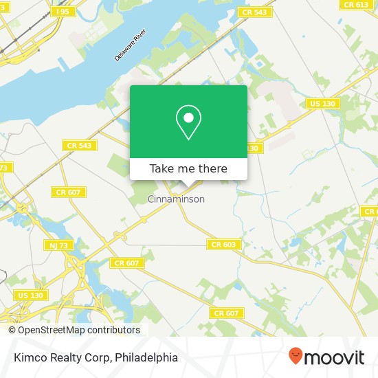 Kimco Realty Corp map