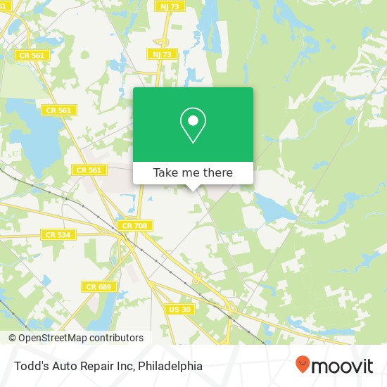 Mapa de Todd's Auto Repair Inc
