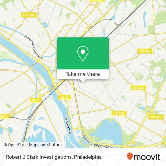 Robert J Clark Investigations map