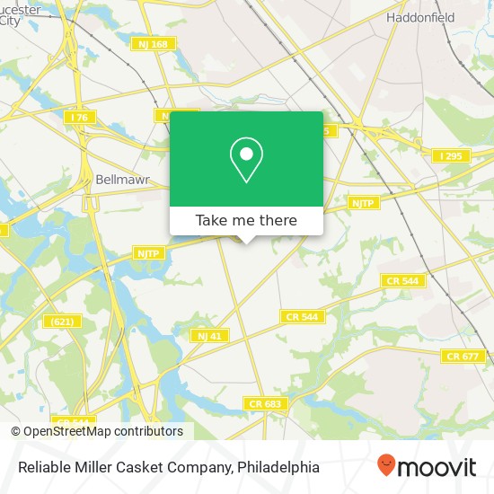 Mapa de Reliable Miller Casket Company