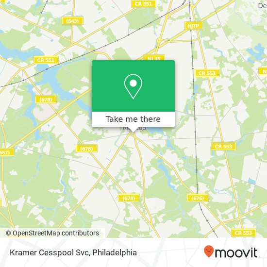 Kramer Cesspool Svc map