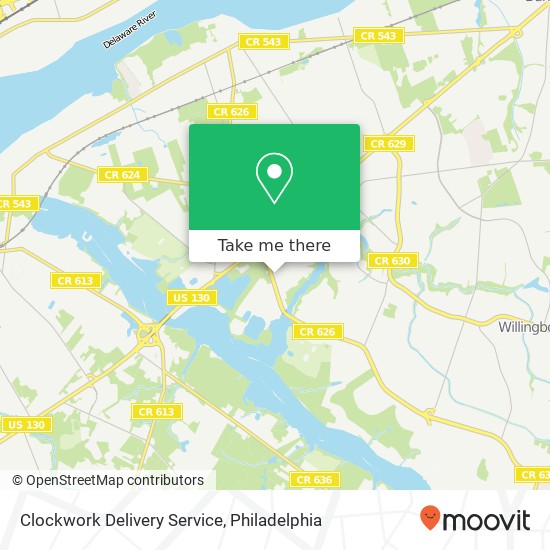 Clockwork Delivery Service map