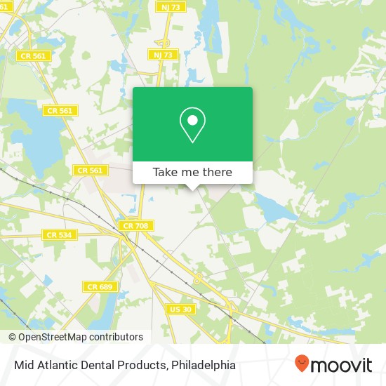 Mid Atlantic Dental Products map