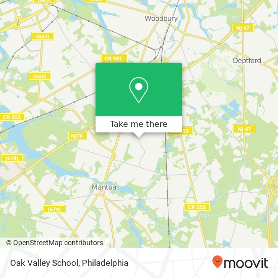 Mapa de Oak Valley School