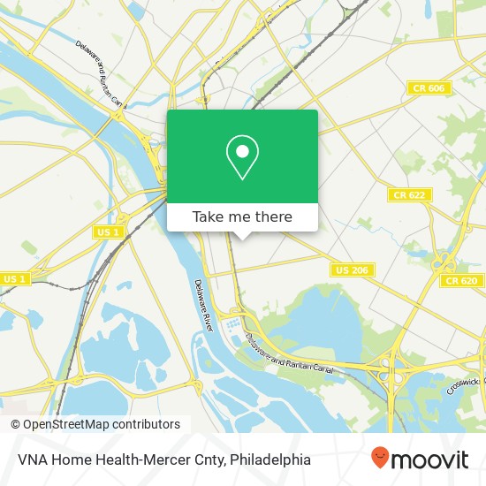 VNA Home Health-Mercer Cnty map