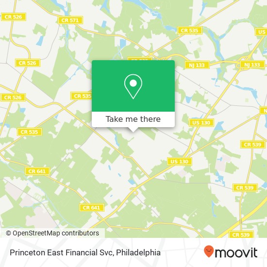 Princeton East Financial Svc map