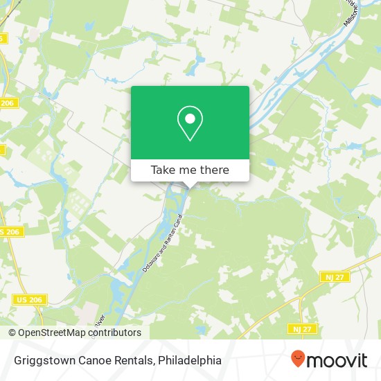 Mapa de Griggstown Canoe Rentals