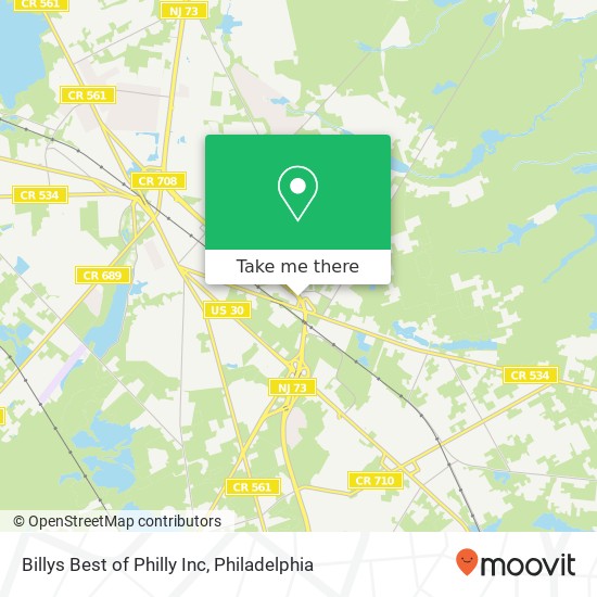 Billys Best of Philly Inc map