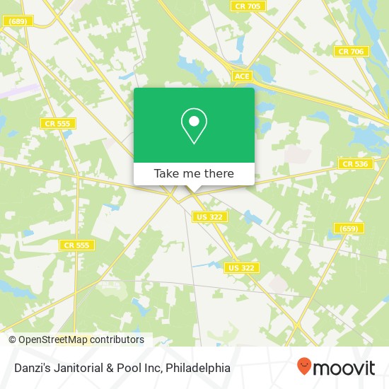 Mapa de Danzi's Janitorial & Pool Inc