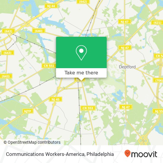 Mapa de Communications Workers-America