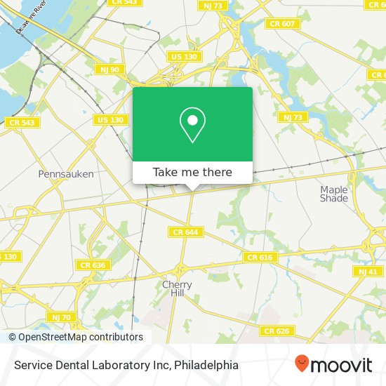Service Dental Laboratory Inc map