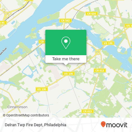 Mapa de Delran Twp Fire Dept