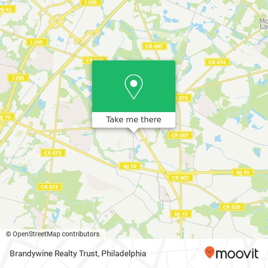 Mapa de Brandywine Realty Trust