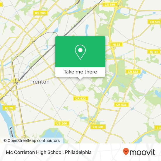 Mapa de Mc Corriston High School