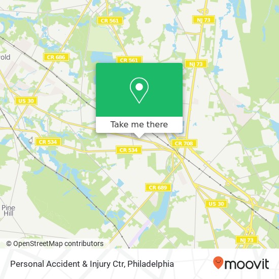 Personal Accident & Injury Ctr map