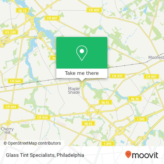 Glass Tint Specialists map