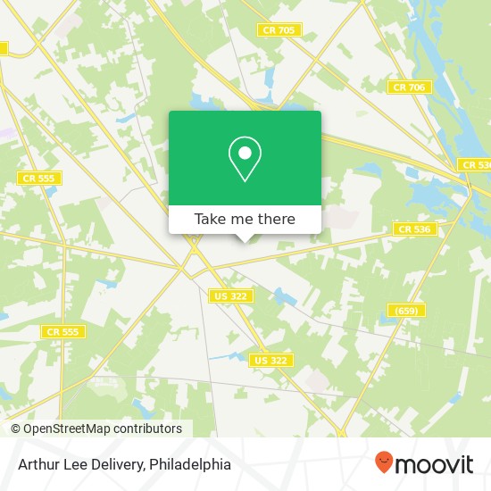 Arthur Lee Delivery map