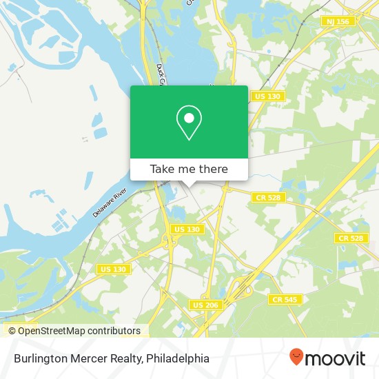 Mapa de Burlington Mercer Realty
