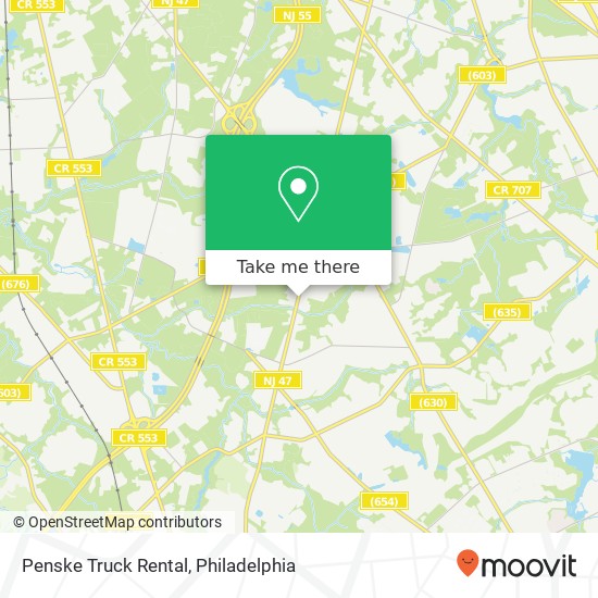 Penske Truck Rental map