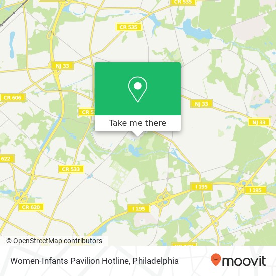 Women-Infants Pavilion Hotline map