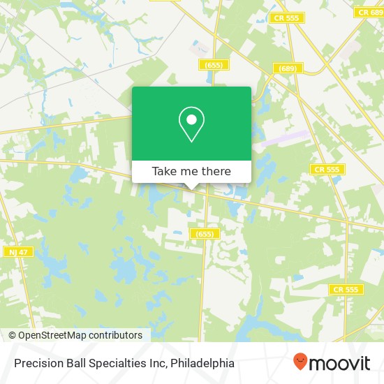 Precision Ball Specialties Inc map