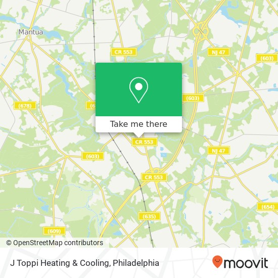 Mapa de J Toppi Heating & Cooling