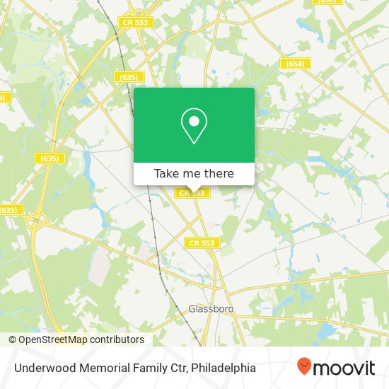 Underwood Memorial Family Ctr map