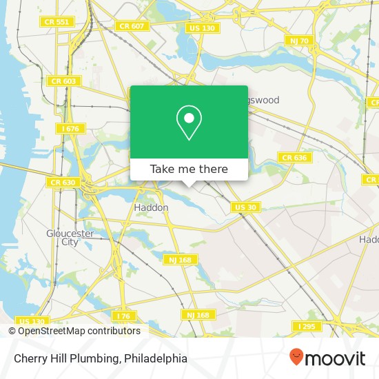 Mapa de Cherry Hill Plumbing