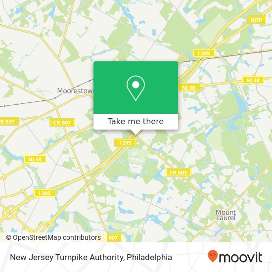 Mapa de New Jersey Turnpike Authority
