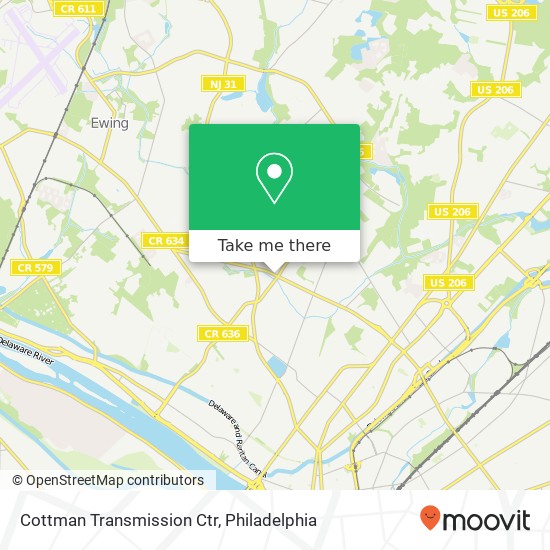 Cottman Transmission Ctr map