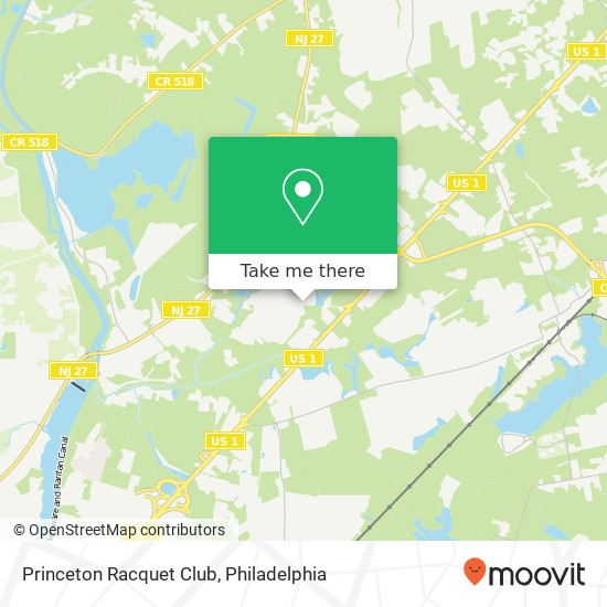 Princeton Racquet Club map