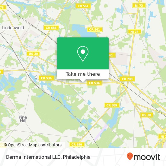 Mapa de Derma International LLC